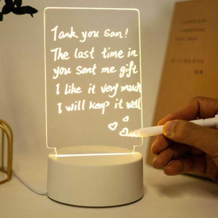 Світильник дошка для нотаток + маркер (17,5х12,5см) LAMP 3D, від USB