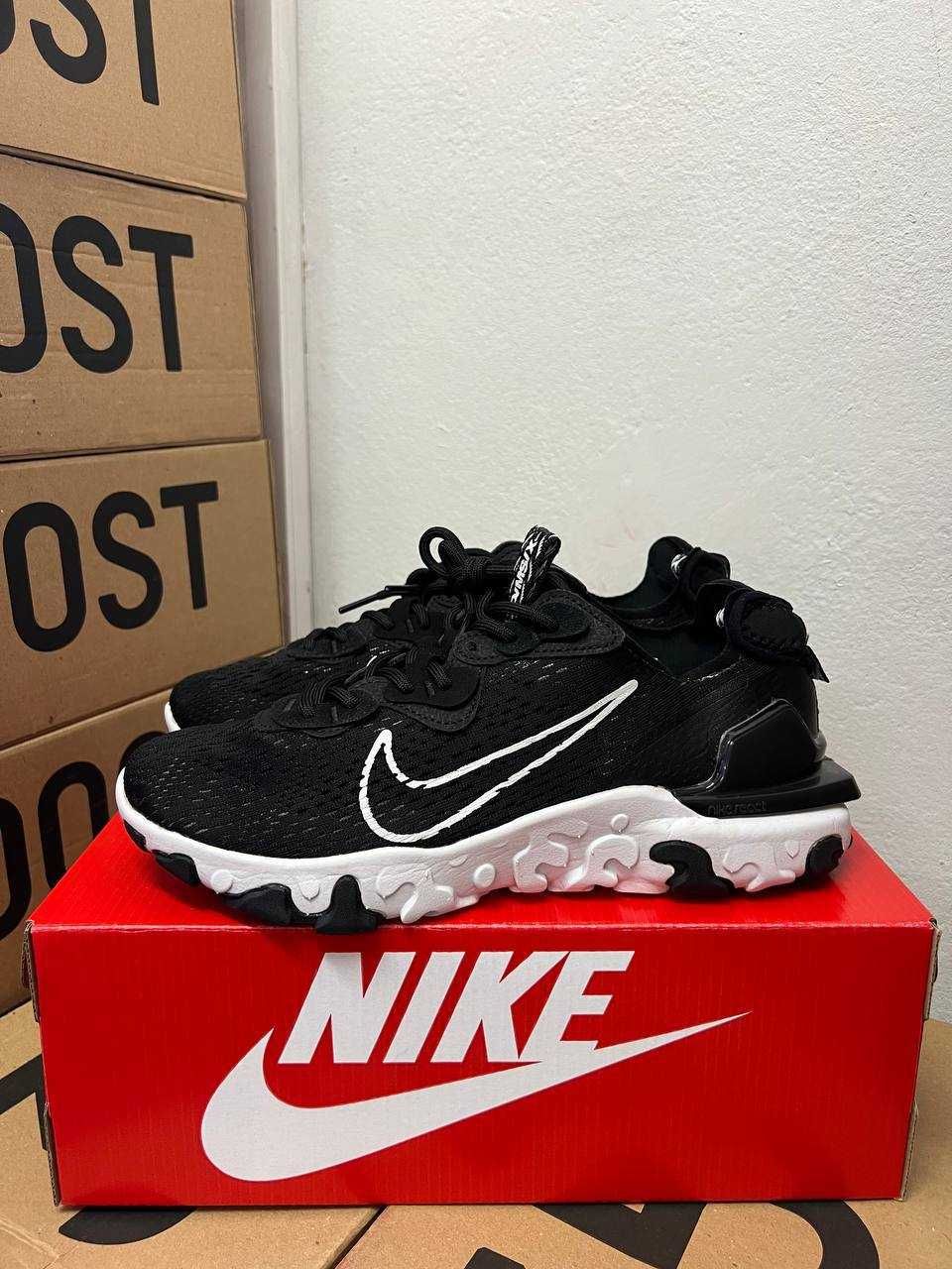 Кроссовки Nike React black white / Найк реакт черные 42 43 44