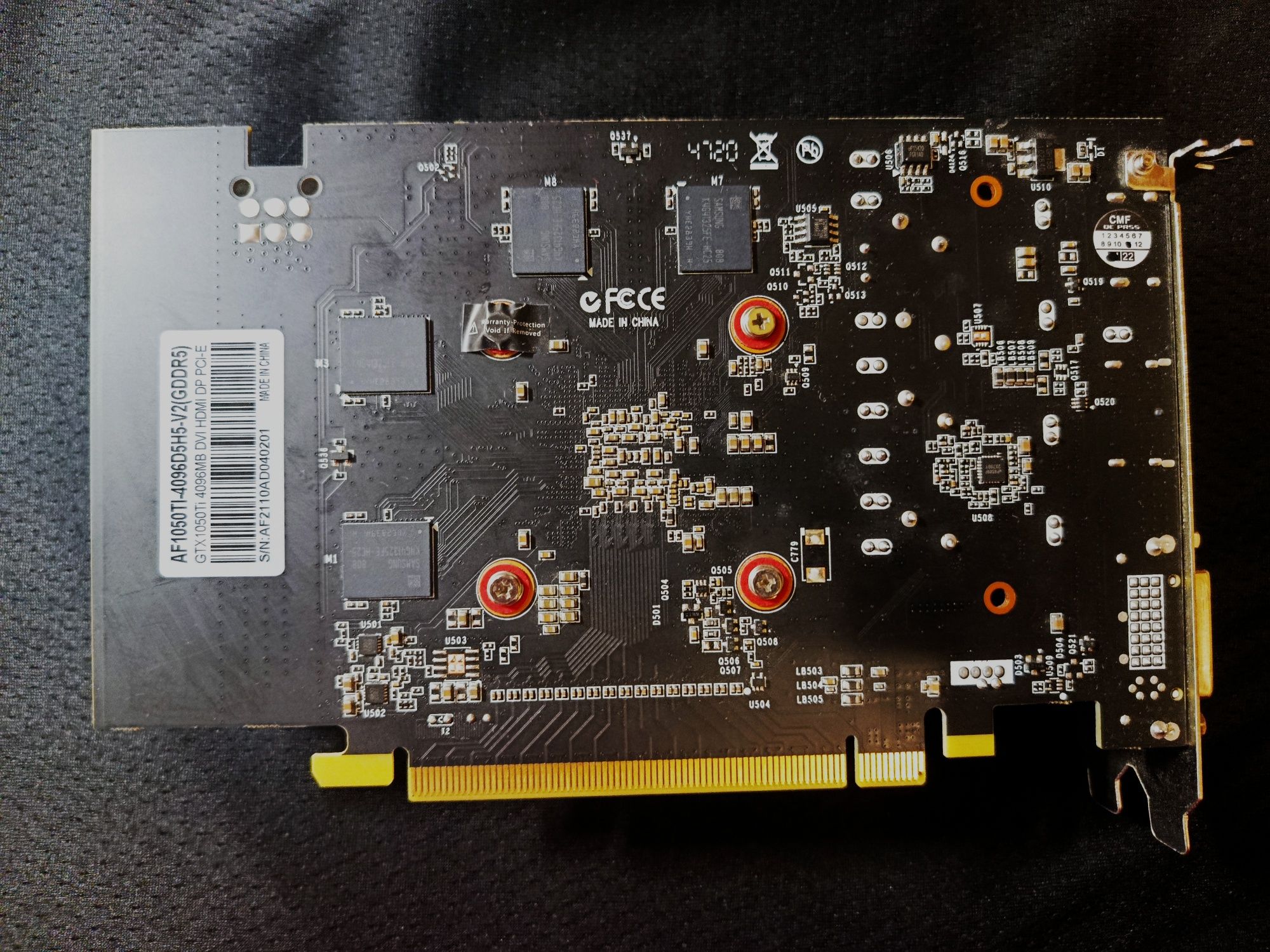 GeForce GTX 1050Ti (AFOX) 4096MB DDR5
