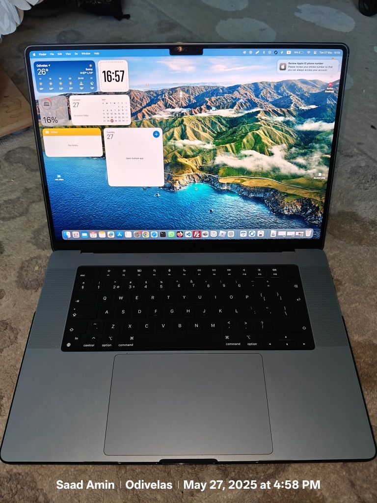 MacBook Pro m1 16 polegadas 500SSD 16GB RAM PT keyboard como novo 2023