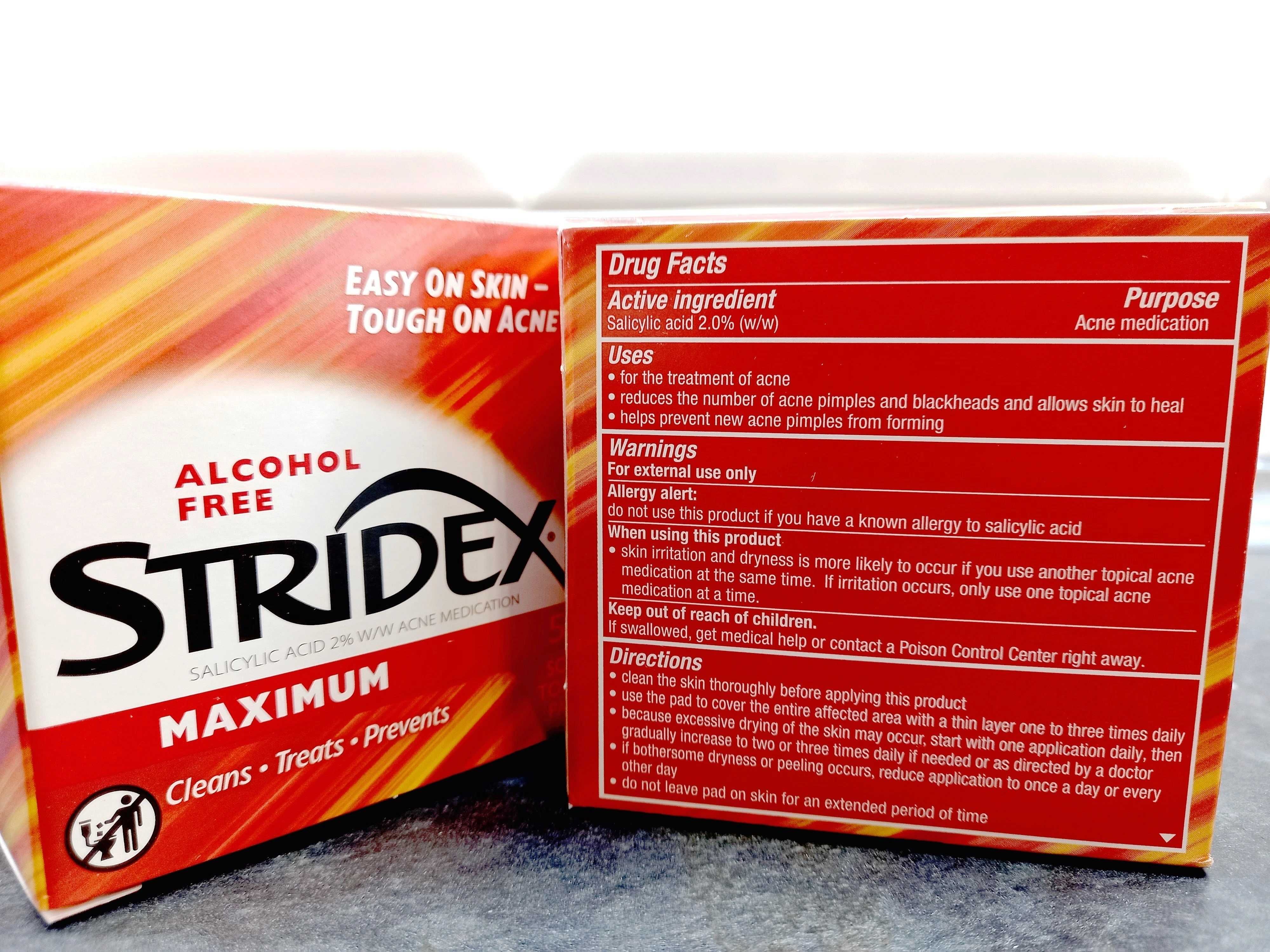 Stridex, Single-Step Acne Control (Maximum) (55 салфеток), от акне