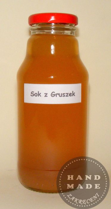 Domowy sok z gruszek - gruszka, domowe przetwory.