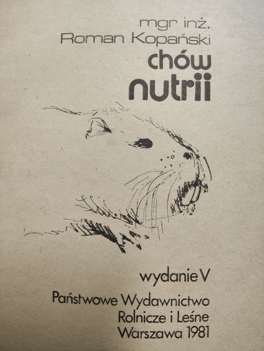 Chów nutrii. Roman Kopański. Książka.
