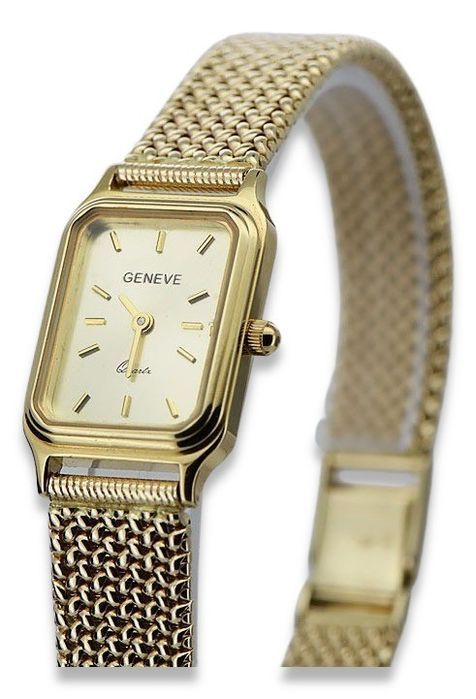 Złoty damski zegarek z bransoletą 14k Geneve lw023y&lbw003y Katowice