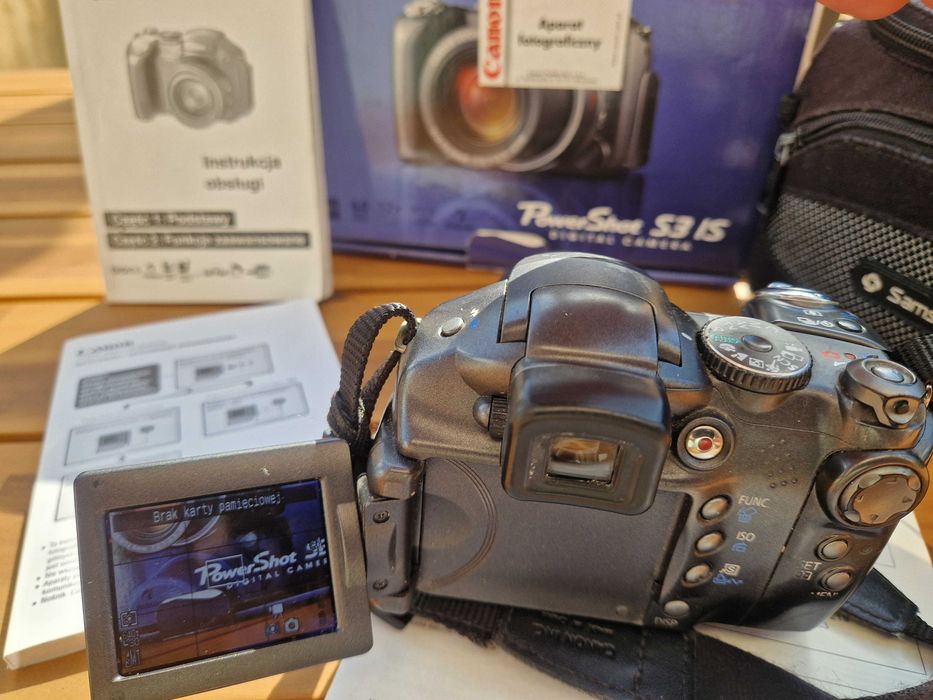 Aparat fotograficzny Canon PowerShot S3 IS + pokrowiec + instrukcje PL