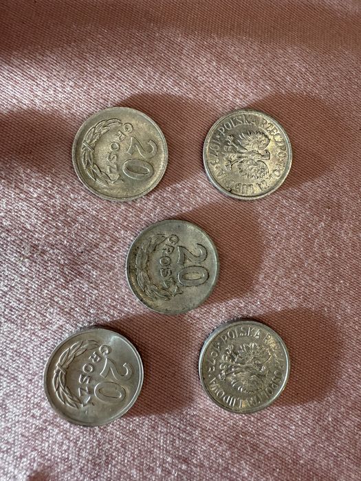 20 gr 1973r bez znaku mennicy 5monet dwie szt stan idealny