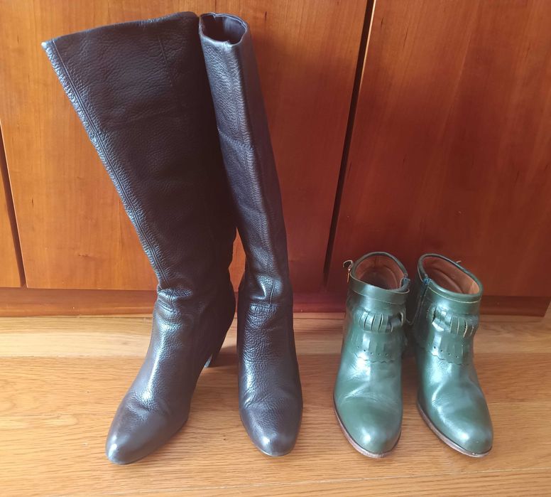 Botas em pele de marca, nº37 (Made In e Cubanas)