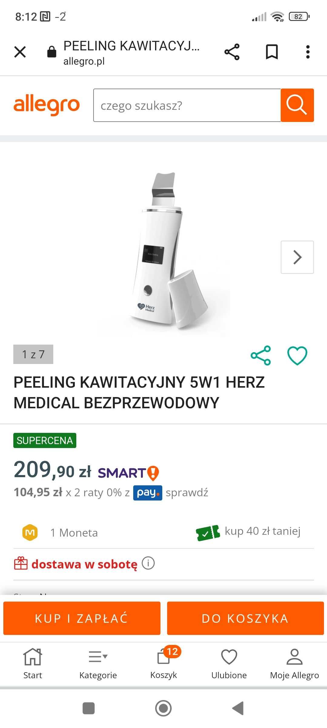 Peeling kawitacyjny - urządzenie Herz Medical - jak nowe.