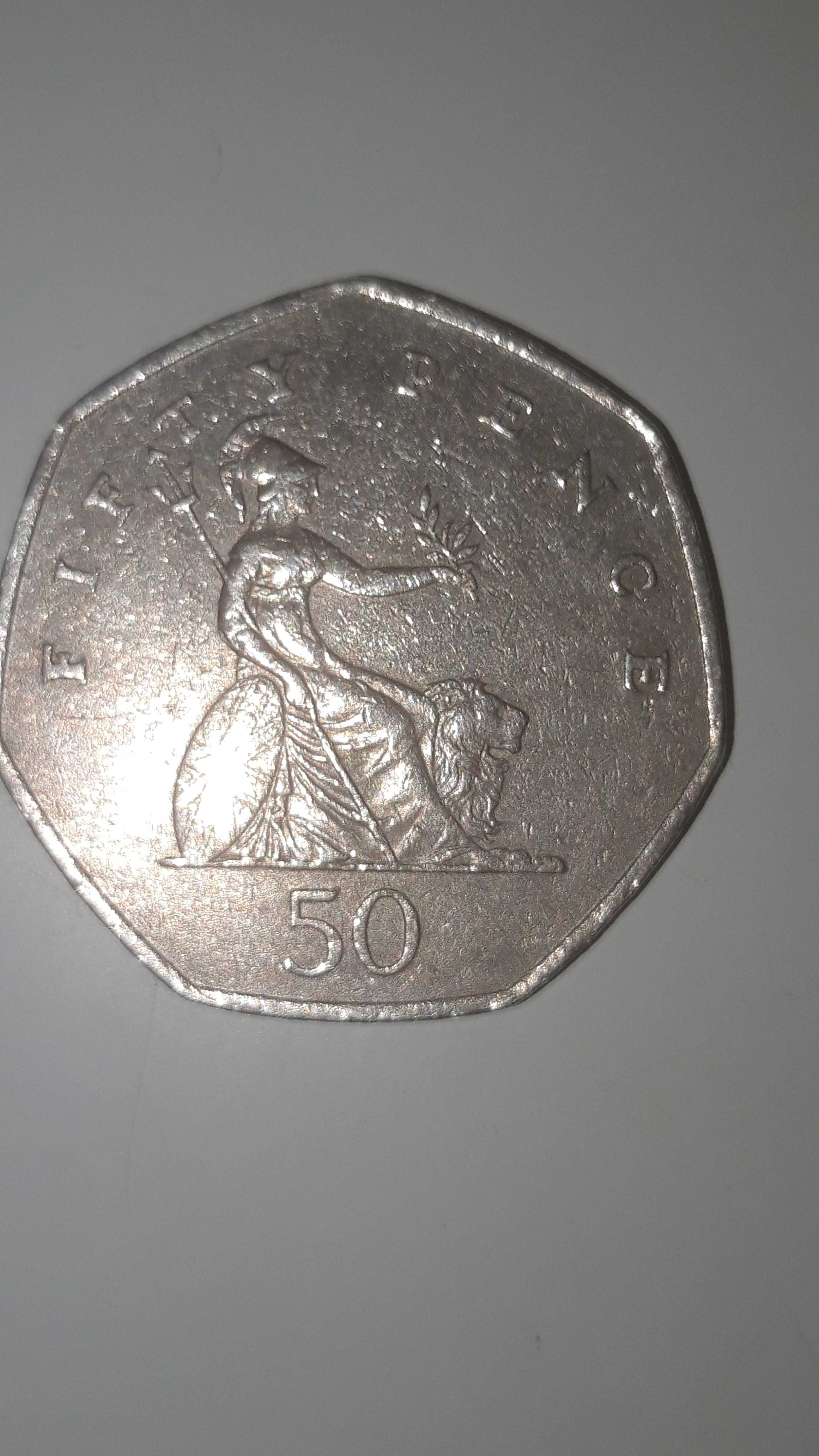 Moeda FIFTY PENCE 1997 .
