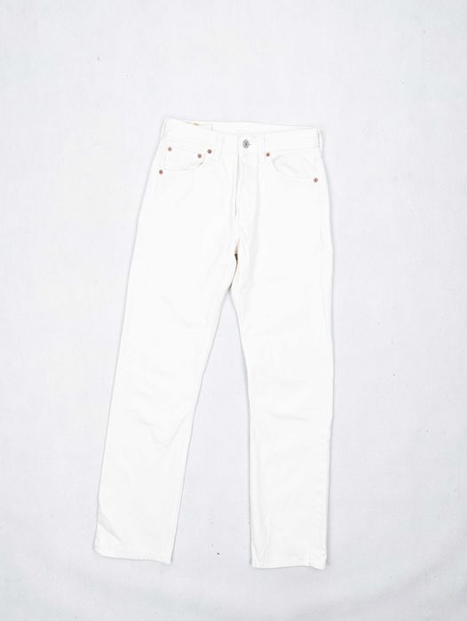 Levi's 501 białe spodnie jeansowe jeansy 27/34 S