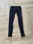 Czarne legginsy rajstopy zdobienia 36 38