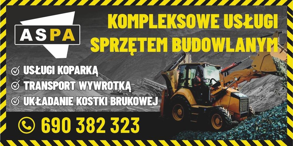 Usługi kopaką, minikoparką, transport wywrotką, podjazdy, tarasy,drogi