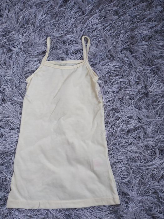 Żółta elegancka sukienka z tunika 98 104 cm koronką luźny rękaw