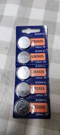 5 Pilhas SONY CR2025