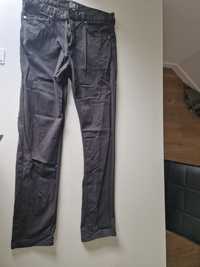 Jeansy szare męskie H&M grafitowe spodnie 32