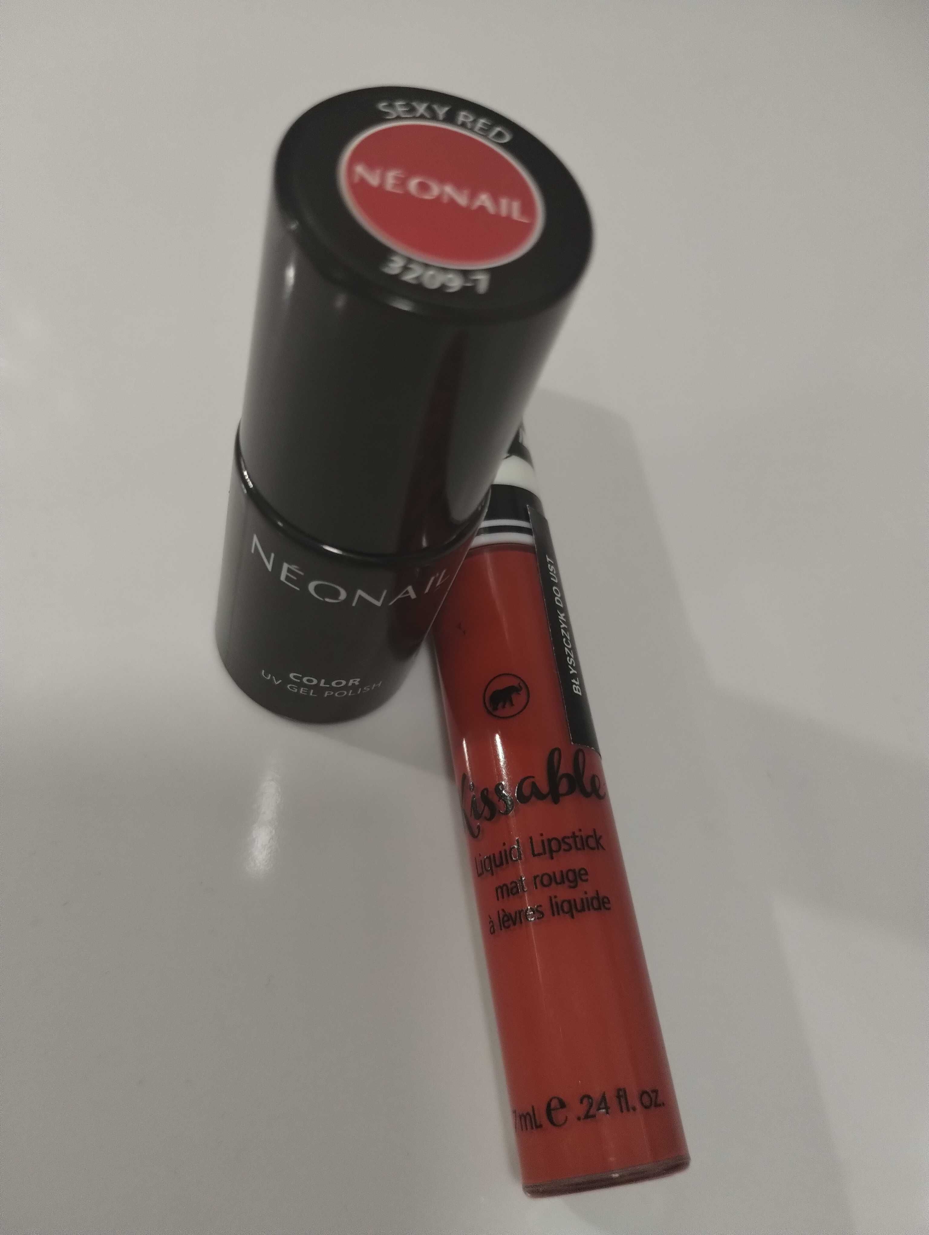 Lakier hybrydowy Neonail Sexy Red plus nowa pomadka Kokie gratis