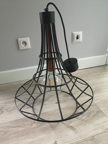 Lampa metalowa loft czarna