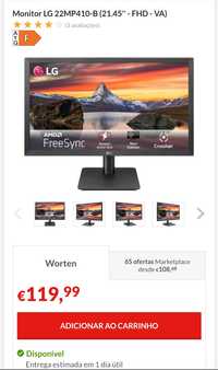 Monitor LG 21.45 Full HD Novo