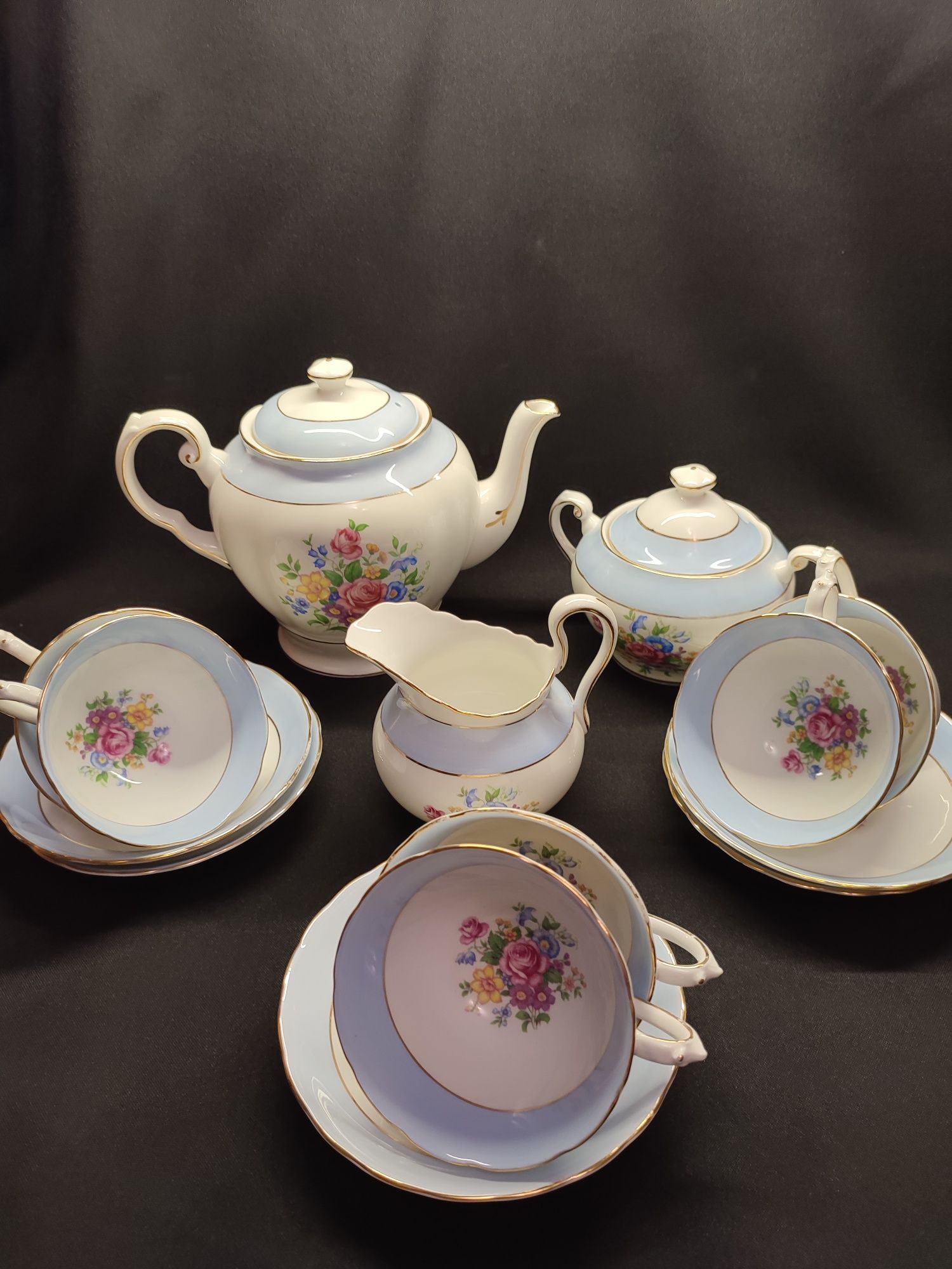 Чайный сервиз Tuscan fine bone china Англия. 1947г. Ретро,винтаж,антик