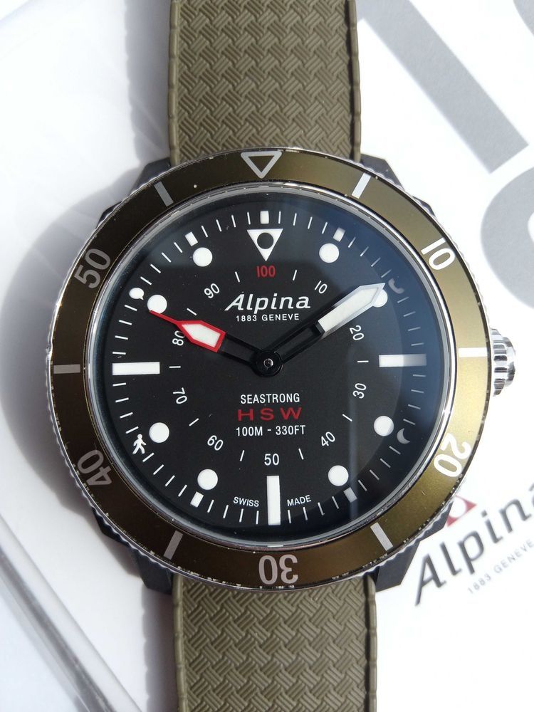 Швейцарские дайверские умные часы Alpina сапфир коннектят