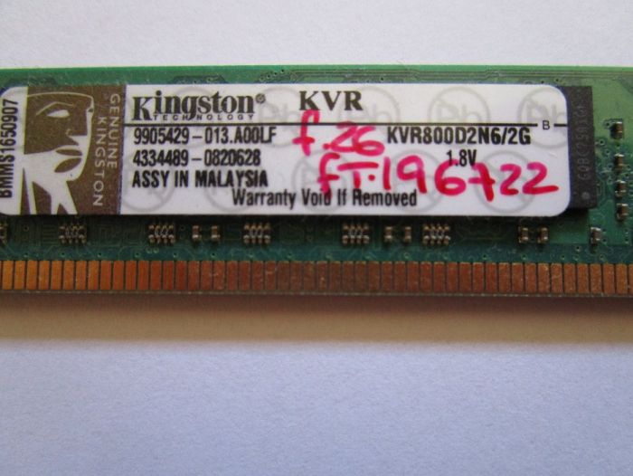 Memórias RAM - 2GB - KVR800D2N6 - 2 GB