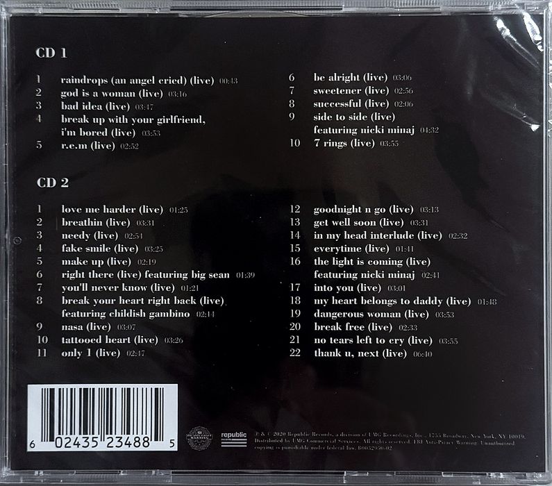 Ariana Grande k bye for now (swt live) [2CD’s 2021] RSD Limited US