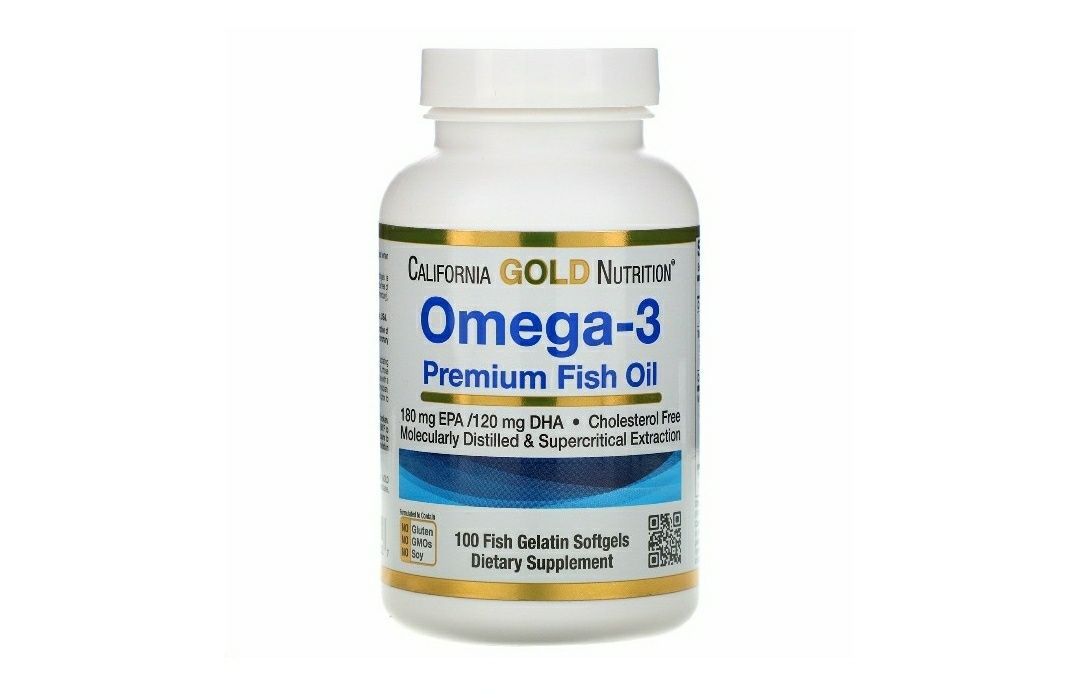 California Gold Nutrition Омега-3, рыбий жир 100 капсул