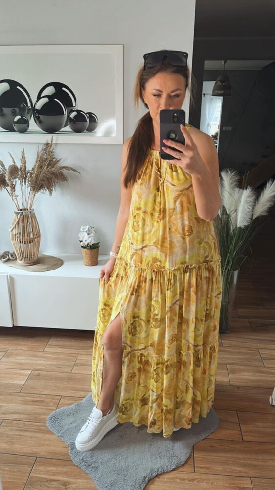 By o la la sukienka boho rozcięcie one size New %%%