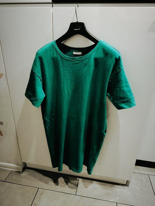 Zielona sukienka z krótkim rękawem L Reserved