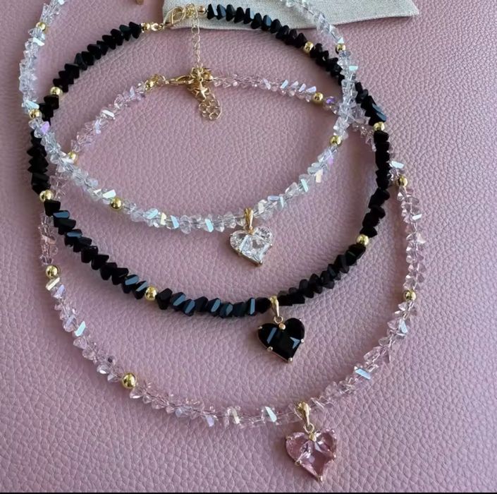 Чокер с серцем намисто