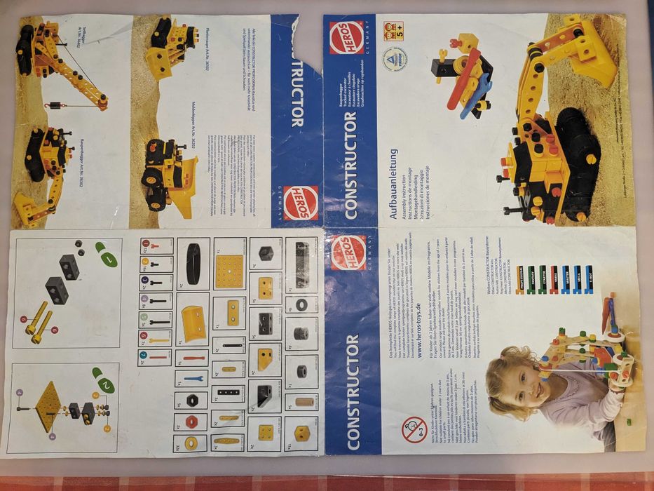 Деревянный конструктор экскаватор HEROS 36302