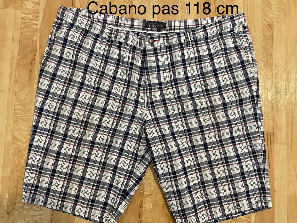 Cabano 3XL pas118cm męskie spodenki szorty bermudy białe szare