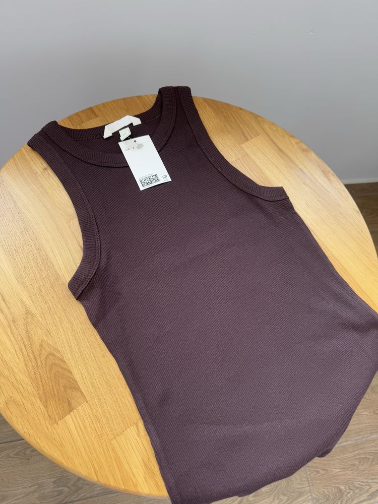 Майка H&M , майка в рубчик , топ