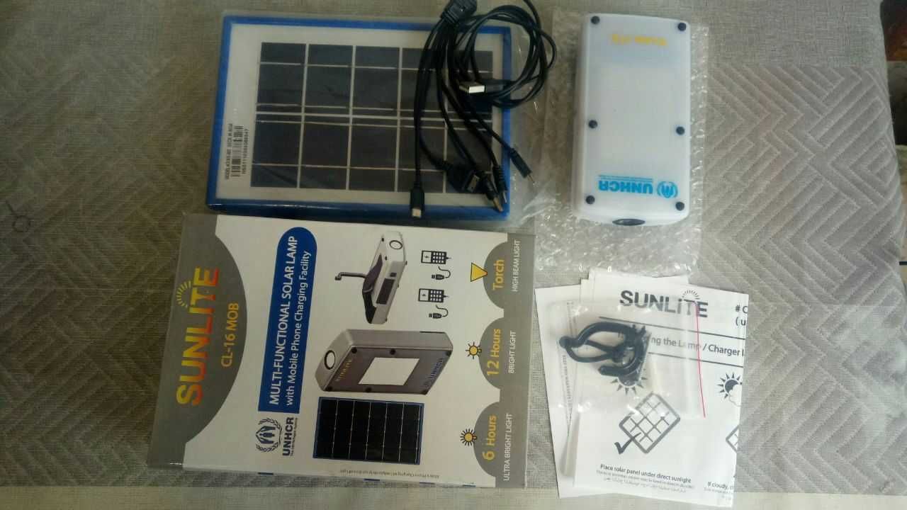 Продам фонарь повербанк +солнечная панель