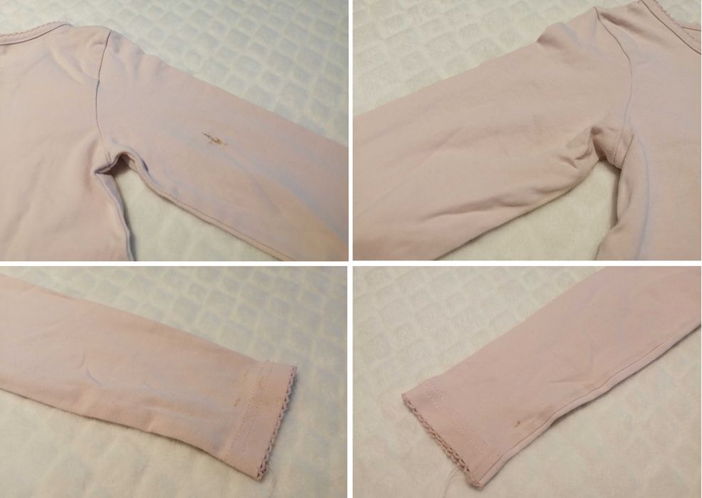 Koszulka dziewczęca, długi rękaw, H&M, 98-104, blady róż (Odzież)