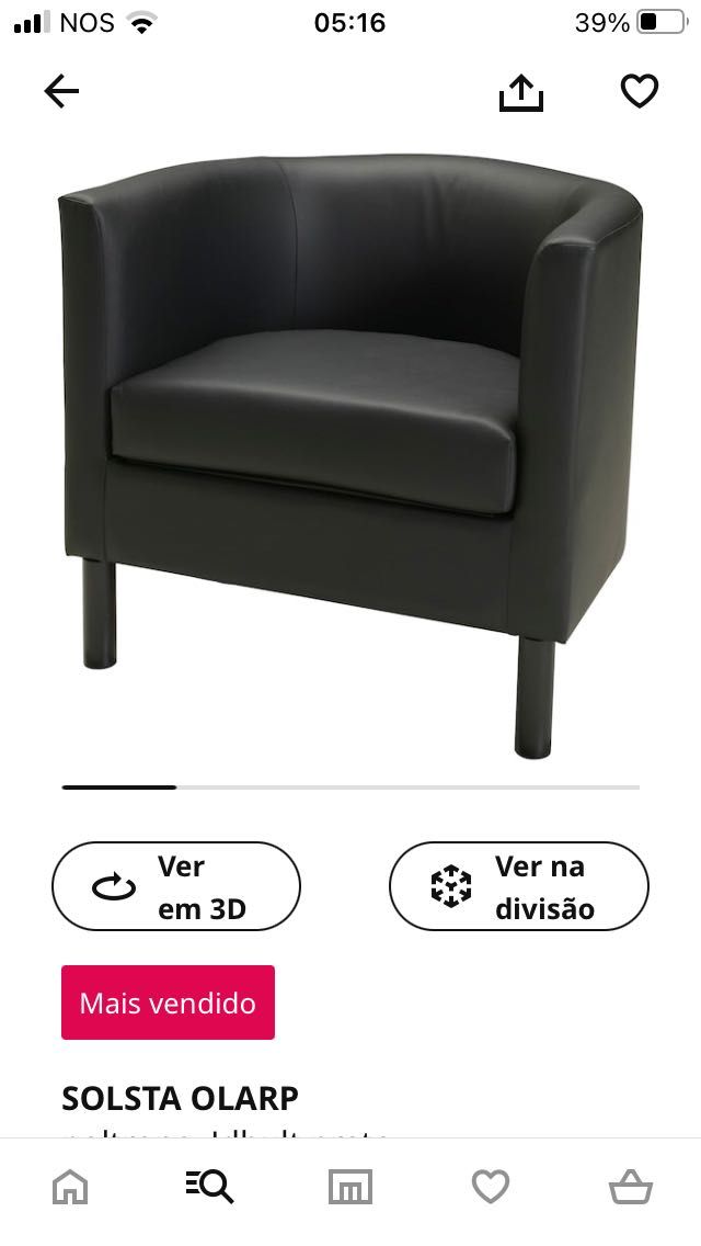 Sofá de 1 lugar IKEA Solsta Olarp beje