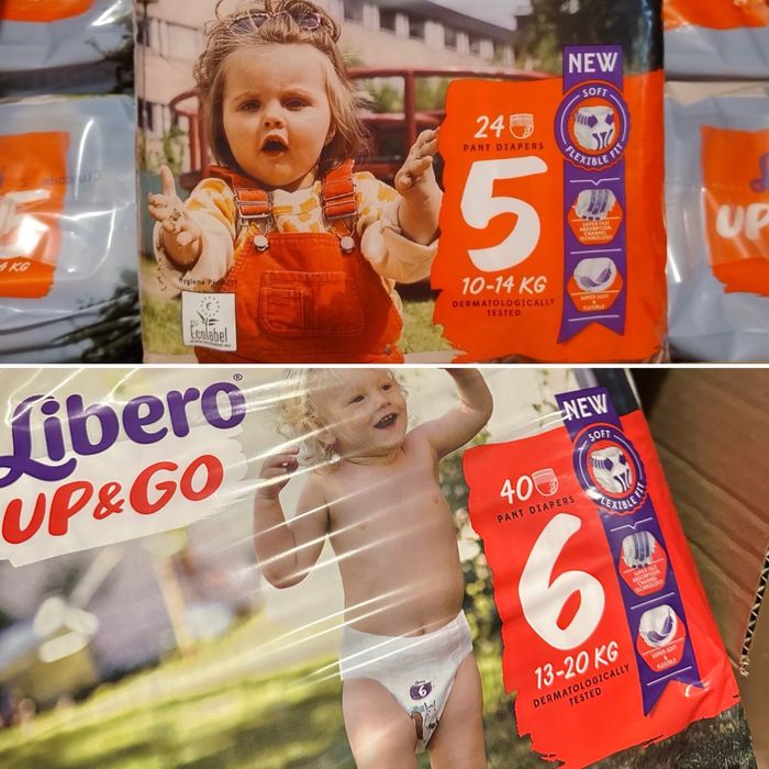 Підгузки дитячі Libero 1,2,4, 6,7 р і трусики 5,6,7. ПАКУНОК МАЛЮКА