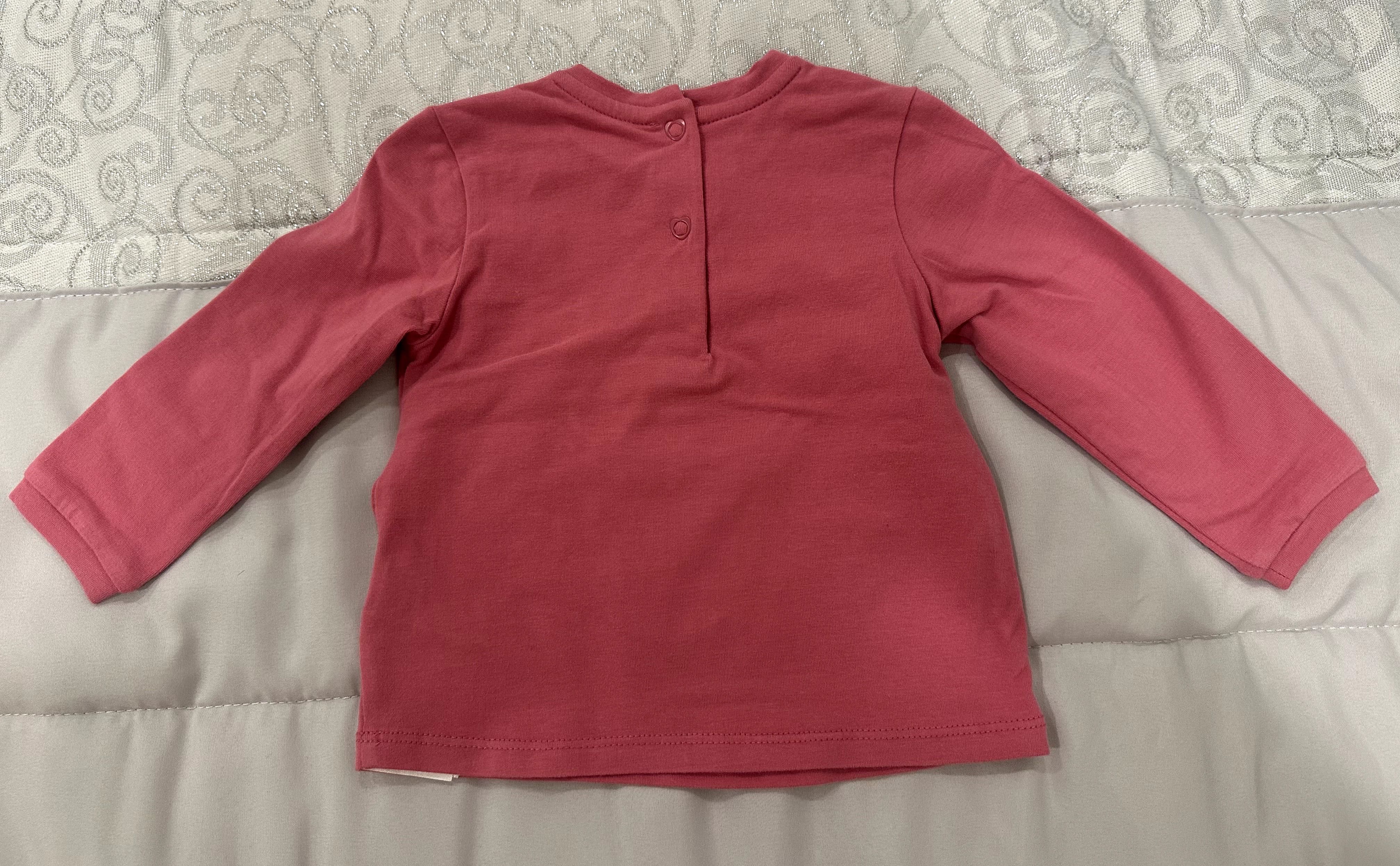 Camisola Rosa "Gato Laço" Chicco 9M como NOVA