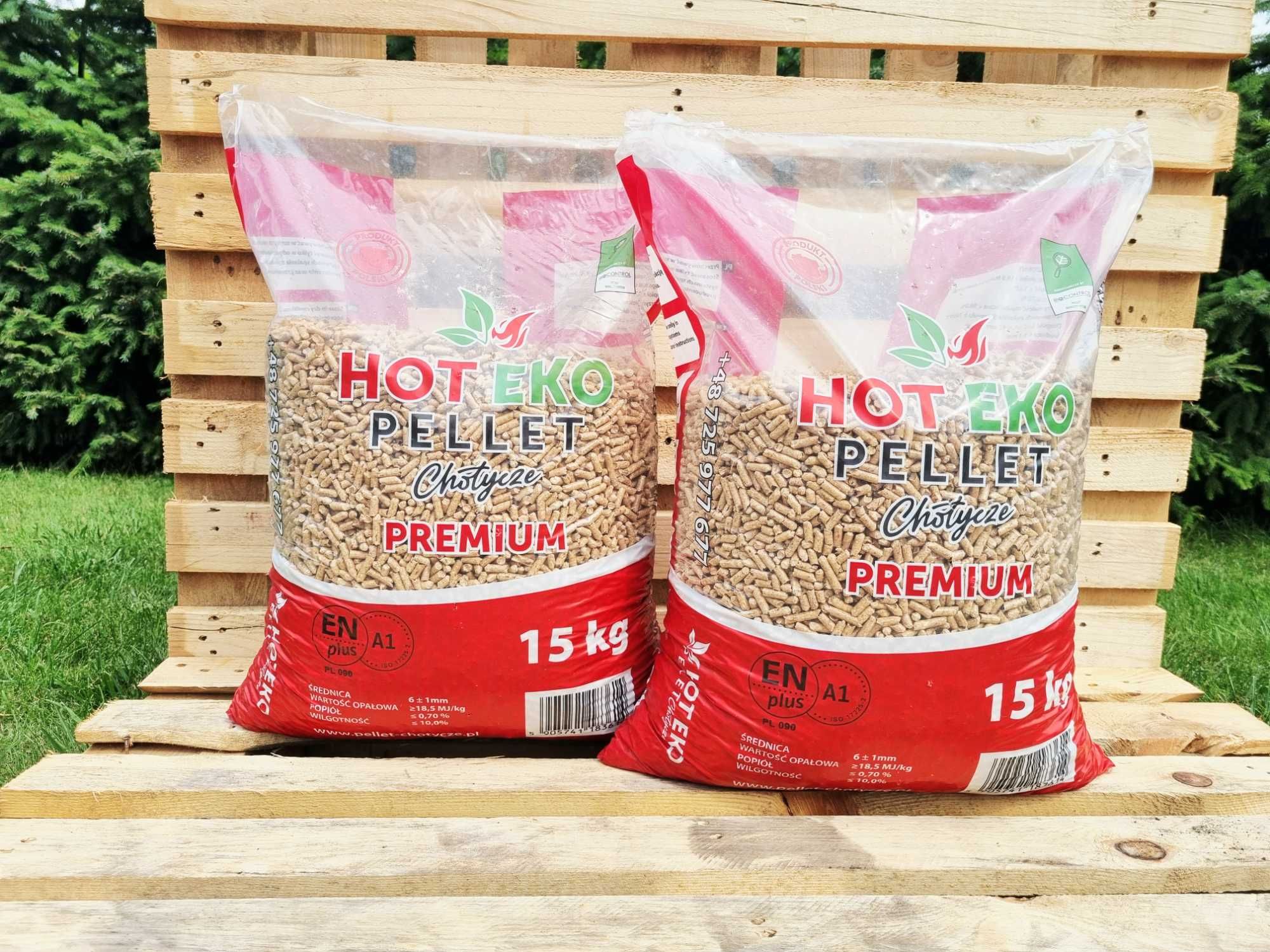 Pellet Drzewny Certyfikowany 6mm Workowany 15kg WysokaJakość Pelet