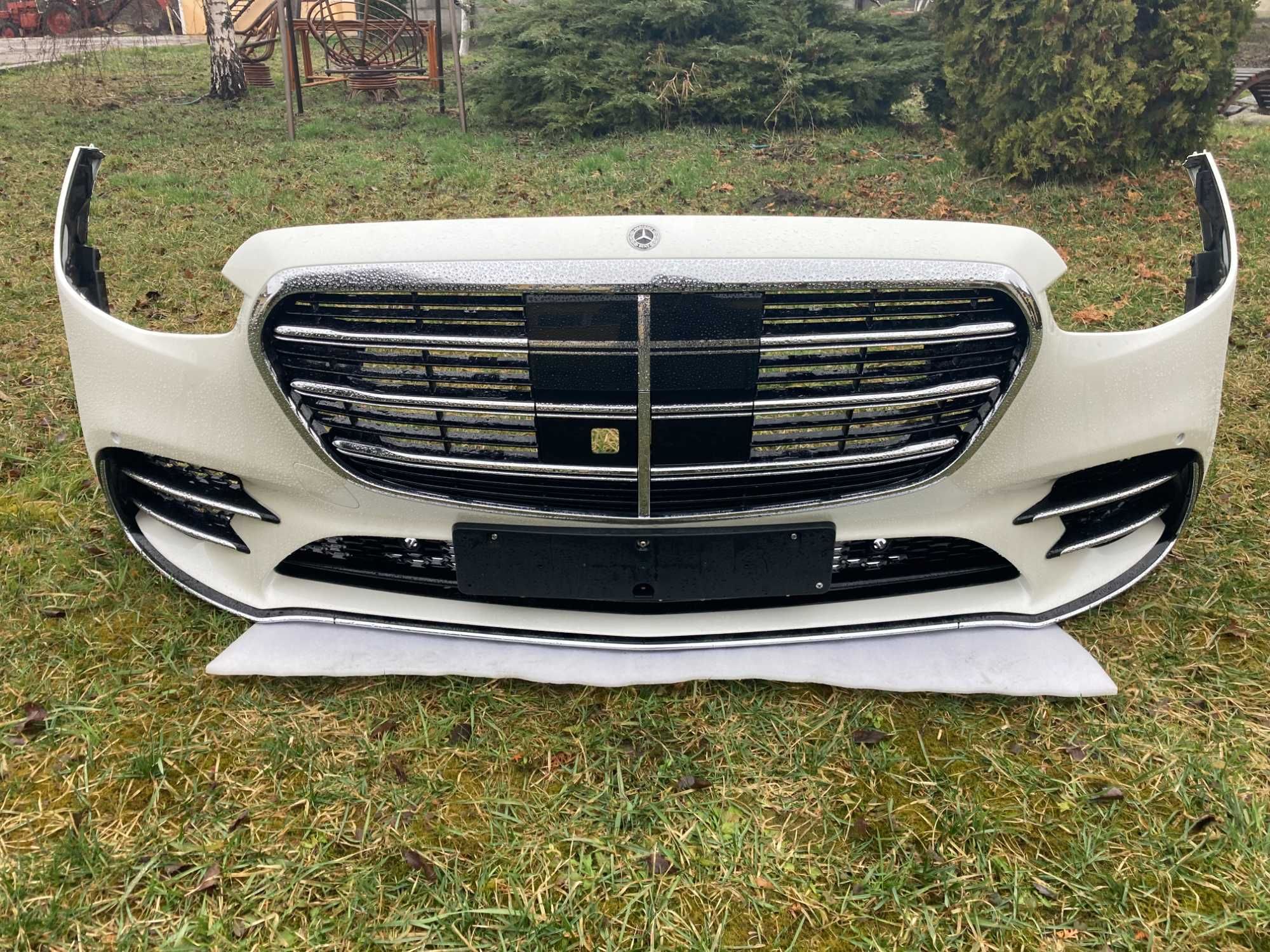 Передний бампер на S-Class W223 20-23год.(стиль AMG line без решетки)