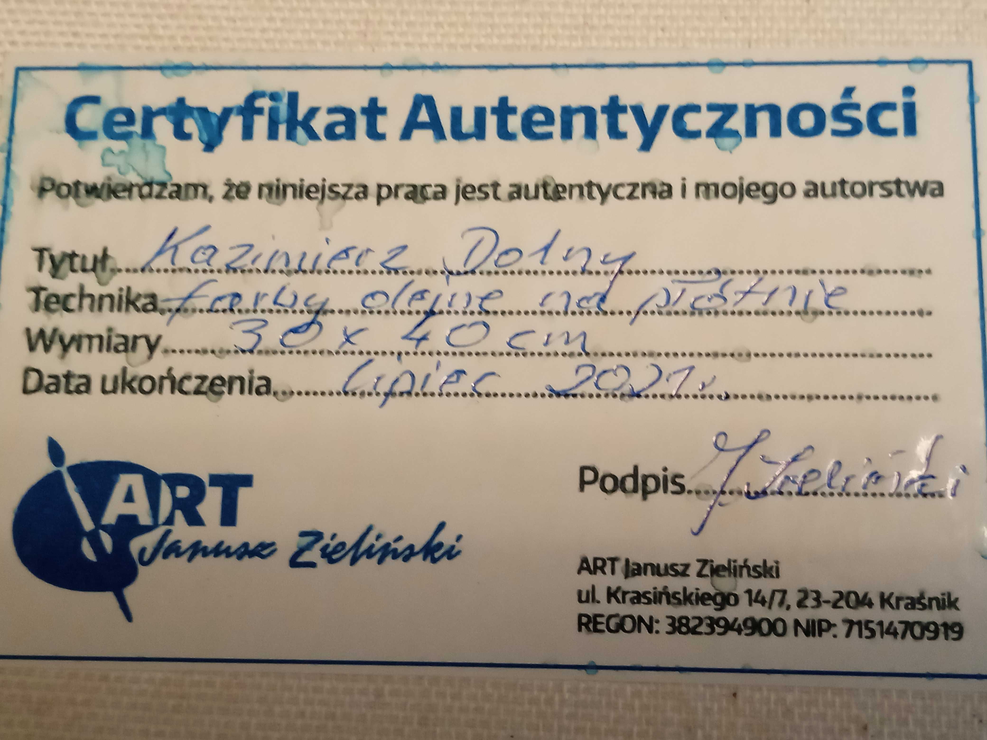 Janusz Zieliński obraz Kazimierz Dolny