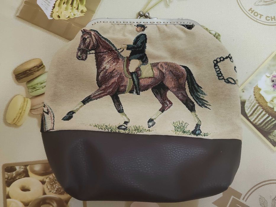 Bolsa Carteira - motivo equestre