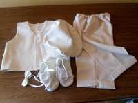 Ubranko dla chłopca,garniturek,chrzest,ecru,74