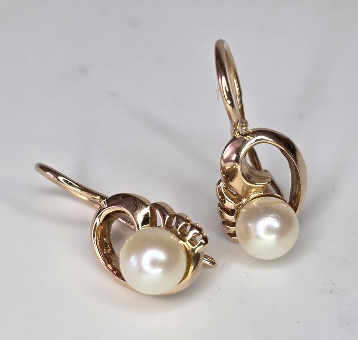 Золотые серьги с жемчугом ссср Золоті сережки з перлинами Срср