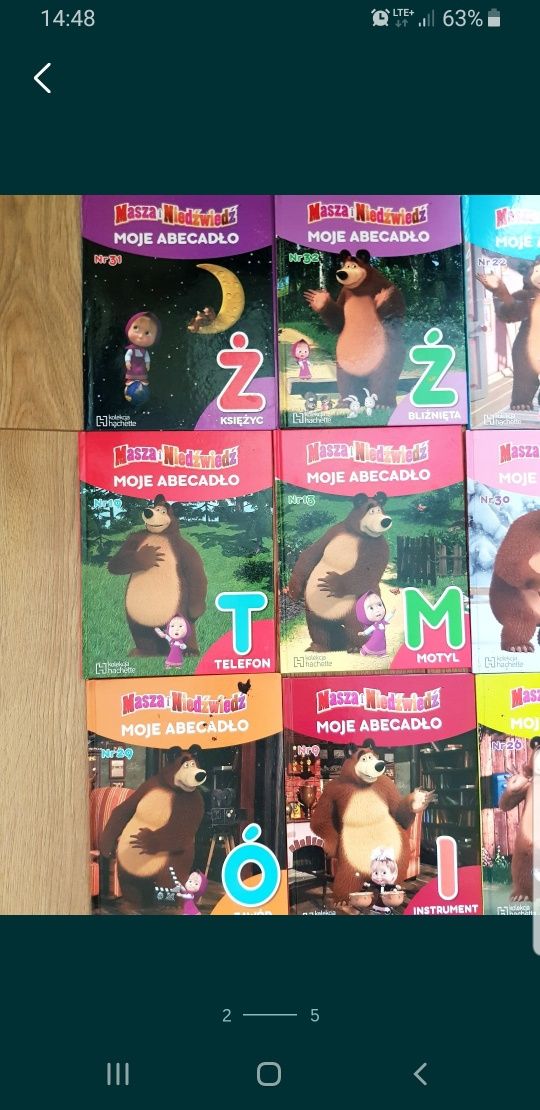 Książka dla dzieci masza i niedźwiedź