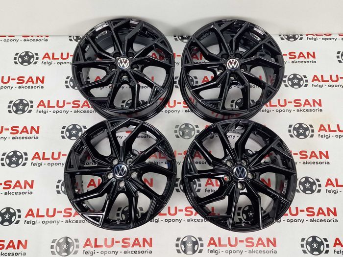 Nowe alufelgi VW 18" 5x112 Passat T-Roc Tiguan Touran -Czarny Połysk