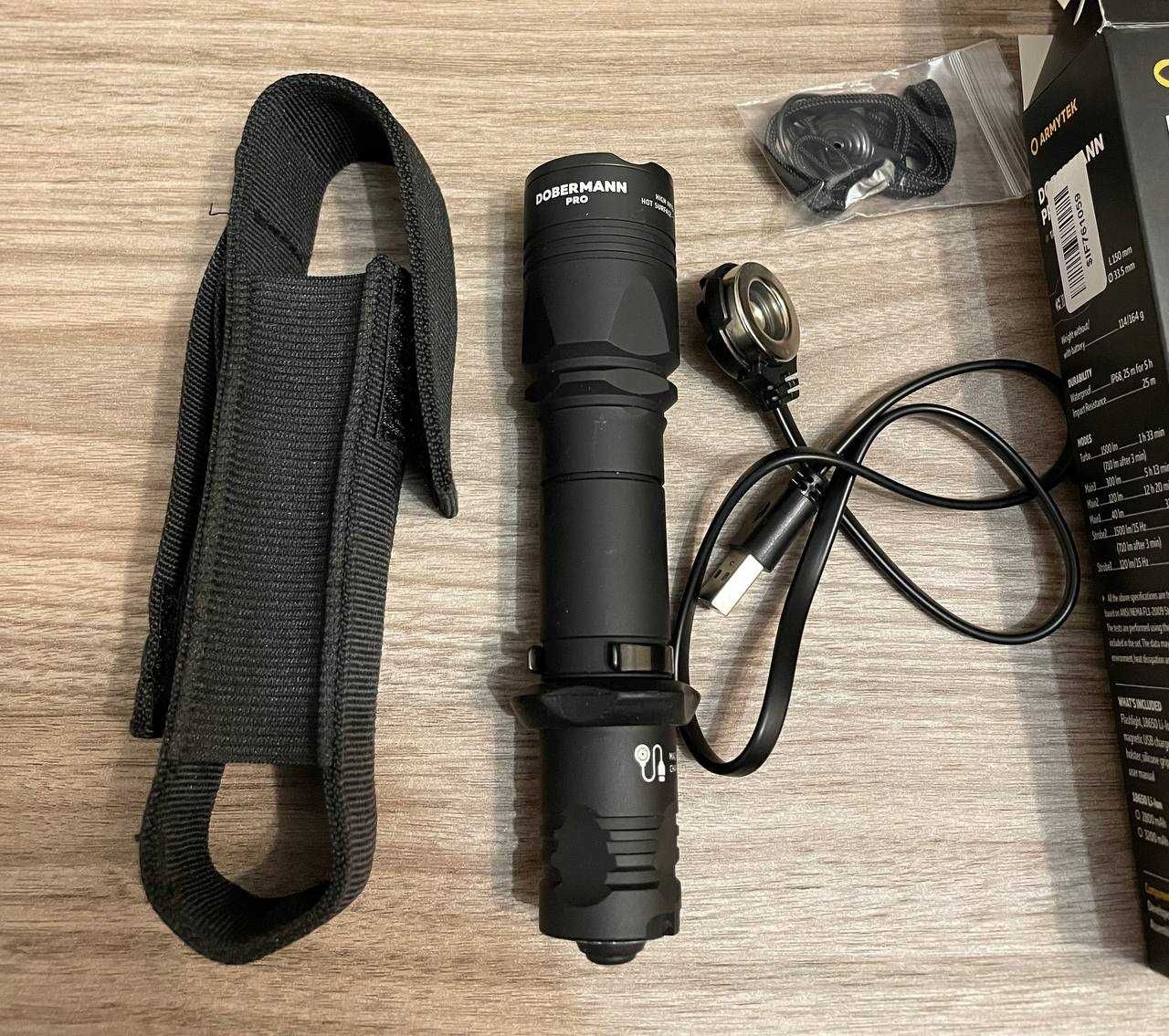 Ліхтар Armytek Dobermann Pro Marnet USB White (F07501C)