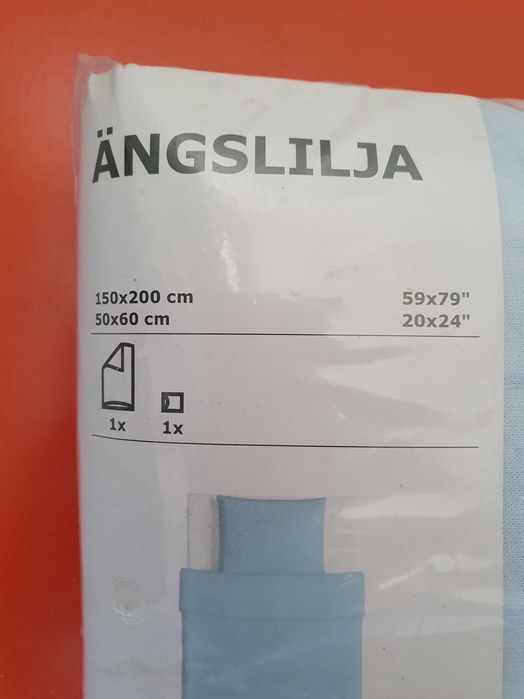 Pościel ANGSLILJA IKEA Poszwa na kołdrę i poszewka 150x200/50x60 cm