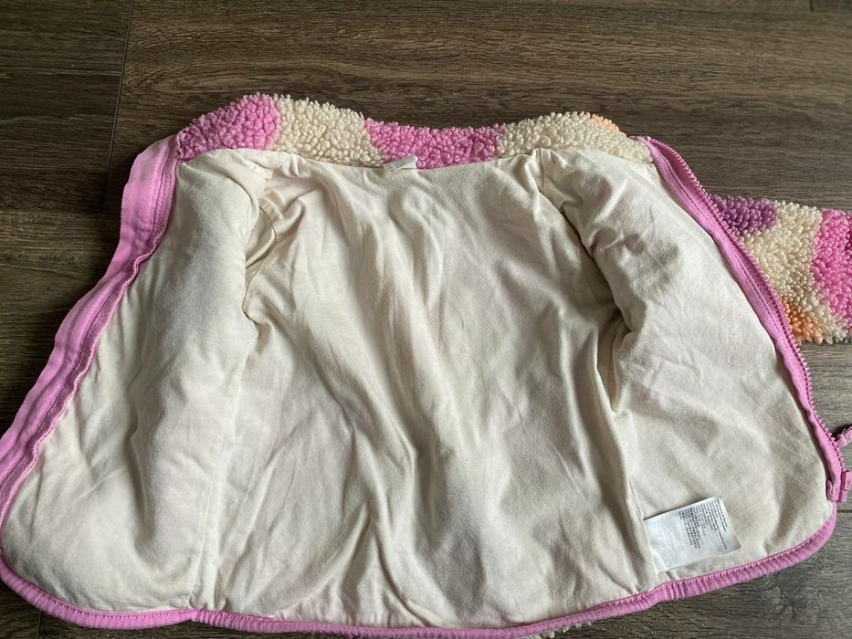 Дитяча демісезонна флісова куртка шерпа для дівчинки h&m 9-12 місяців