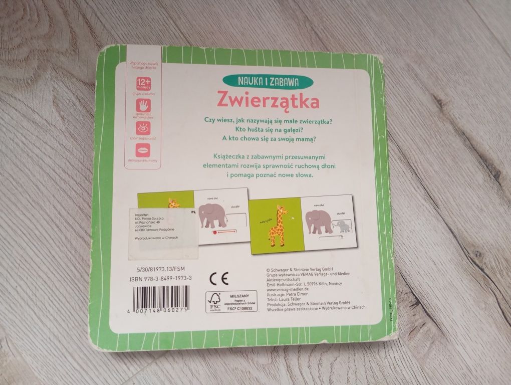 Nauka i zabawa. Zwierzątka. Książeczka z ruchomymi elementami 12+